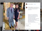 In this screenshot taken from Kristina Malimon's Instagram page, Malimon, right, is shown with Roger Stone, congratulating him on his pardon from the president. Malimon is the vice chairperson of the Young Republicans of Oregon, and was charged with unlawful entry and curfew violations at the U.S. Capitol grounds.