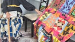 Edith Edmunds, 99, pictured with one of her completed Underground Railroad Code quilts.