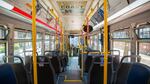 An empty TriMet bus 35 makes its way through downtown Portland, Ore., on Friday, March 20, 2020. TriMet is reporting decreased ridership numbers as the region deals with an ongoing coronavirus outbreak.