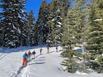 SheJumps is a nonprofit that offers a scholarship program to boost the representation of women in backcountry skiing. Twelve scholarship recipients participated in a course held at Timberline Lodge and Mount Hood Meadows on February 11 and 12, 2023, learning skills such as avalanche forecasting and snowpack identification.