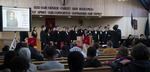 PORTLAND, OR - APRIL 26: The Camas High School Mens Choir performs Seven Last Words for students from Roosevelt and Jefferson High Schools on April 26, 2019, at the Bethel AME Church in North Portland, Oregon. 