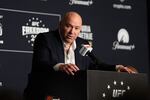 UFC President and CEO Dana White attends a press conference following the UFC Freedom 250 fight, Monday, June 15, 2026, in Washington.