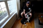 Joe Shearer, who was recently diagnosed with traumatic brain injuries from fighting in Iraq, poses for a portrait in his home in Colorado Springs, Colo., Wednesday, Aug. 5, 2026.