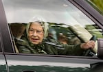 May 13, 2017: Queen Elizabeth II driving her Range Rover around the Windsor Horse Show in Windsor, England.