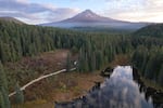 FILE - In this handout image, Trillium Lake in the Mt. Hood National Forest as seen in 2024. 