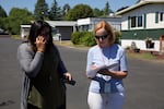 Sometimes the search for people who may be infected with an STD is not easy. At this mobile home park, Liz Baca and Mary Horman couldn't ask neighbors, because doing so would be a breach of their subject's medical confidentiality.