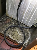 Rodent droppings accumulated underneath a piece of kitchen equipment at the Human Solutions Family Center. 
