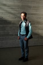 Joel Rosario, a horseracing jockey from the Dominican Republic, poses for a portrait at the Speed Art Museum in Louisville, Ky. Rosario was honored by the Louisville Hispanic Chamber of Commerce at their 2025 Derby Pitch event on April 30, 2025.
