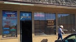 The front of Roseburg Gun Shop, located just off of Rifle Range Street on Roseburg.