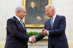 President Joe Biden meets with Israeli Prime Minister Benjamin Netanyahu in the Oval Office of the White House in Washington, Thursday, July 25, 2024.