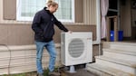 Adaptive Heating and Cooling owner Mitch Baker has focused on installing heat pumps through the state’s Rental Heat Pump Program in manufactured homes in Eugene. His company was able to secure funding to install more than 200 units in the area. Pictured on March 27, 2025.