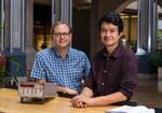 Volcanologists Josef Dufek, left, and Joshua Méndez Harper are part of the team researching how to reduce static charge when grinding coffee. They've helped adopt technology used in their research to study coffee a The Oregon Coffee Laboratory on campus in Eugene, Ore.