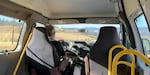 Driver David Hite on the Wallowa Link shuttle between La Grande and Joseph.