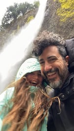 During the PPS teachers strike, Rick Ring and daughter Lou have been spending a lot of time together, hiking and visiting waterfalls, including Latourell Falls, pictured here. Lou is in fourth grade at Glencoe Elementary in Southeast Portland.