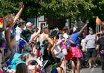 File photo from July 16, 2023, Pride celebration in Portland, Ore. More than 80 anti-LGBTQ+ laws have passed across the country this year. For service providers like the Equi Institute in Portland, the last few months have seen a 60% increase in people from out of state seeking services.