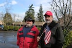 Jim Jolley and his father Lloyd Jolley at the March 4 Trump rally.