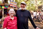 FILE - Sue and Chuck Kesey visit the Oregon Country Fair in 2024.