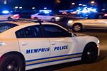 In this file photo from Sept. 2023, a police car in Memphis is shown on the scene of a reported carjacking. On Sept. 12, President Trump announced in an interview on "Fox & Friends" Memphis will be the next site of federal action to combat crime, following intervention in the nation's capital, Washington, D.C.