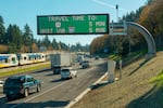 Drivers on southbound Interstate 205 get real-time updates on traffic, but plans to add tolls along some stretches of I-205 and I-5 have reportedly been scrapped by Oregon Gov. Tina Kotek.