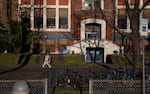 The entrance of Jefferson High School. 