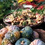 Squashes, ginger, seasonal greens and peppers fill bins of vendors like Groundwork at the year-round Portland Farmers Market at PSU Saturdays.