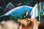 Outgoing Interior Secretary Ken Salazar spoke in 2011 at a ceremony on Washington's Olympic Peninsula where two dams on the Elwha River are being removed.