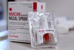 With opioid overdoses on the rise in Oregon and across the nation, many agencies and increasingly more schools keep Narcan available. This photo shows Narcan kept in the Beaverton School District for use in middle and high schools.
