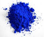 A sample of YInMn blue, the new pigment created at Oregon State University.