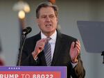 Ohio Rep. Mike Turner speaks at a rally in support of Ohio Senate candidate J.D. Vance on Nov. 7, 2022.