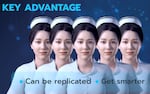 Marketing material for an AI program that performs some functions of nurses.