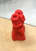 Alex Newson in Play-Doh form, created by an elementary student Newson taught. Newson left teaching in 2020 to start a doctoral program at the University of Oregon, where she’s working on a research project about autistic educators.