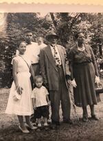 Oregon Sen. Lew Frederick (bottom) photographed with his great-grandparents (right), parents (left) and sister Karla (above) in 1954.