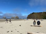 People enjoyed the beach at Oceanside after the tsunami advisory. July 30, 2025