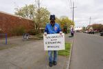 PPS employees rallied outside of Beaumont Middle School Wednesday, April 7, for hazard pay for nutrition service employees.