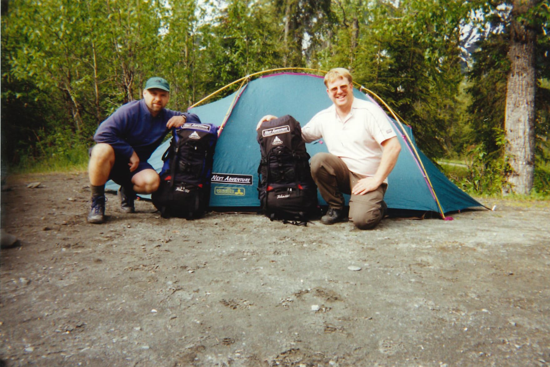 Undated photo of Deek Heykamp, left, and Bryan Knudsen, right, on a Pacific Northwest adventure. The pair were childhood friends who founded the Portland outdoor store Next Adventure in 1997.