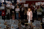 Republican gubernatorial candidate Christine Drazan speaks at a campaign event in Aurora, Ore., Oct. 18, 2022.