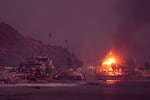 Wed., Jan. 8: Beach front homes are destroyed by the Palisades Fire in Malibu.