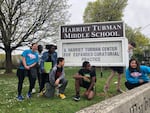 Students from Harriet Tubman Middle School who are involved in the Expanded Curatorial Practice.