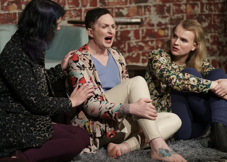 (Left to right) Ally, played by Juliet Mylan, Andrea, played by Harper York,and Lisa, played by Naomi Jackson.