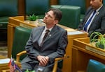 Oregon state Rep. Zach Hudson, D-Troutdale, Feb. 5, 2024, during a legislative short session at the Oregon state Capitol in Salem, Ore.