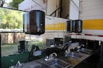 Mobile sinks and showers set up on the Warm Springs Reservation, Aug. 2, 2019.