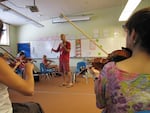 John Wied leading Intermediate Fiddle