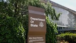 The U.S. Department of State sign in Washington, DC.