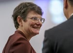 State Sen. Elizabeth Steiner, D-Portland, at the capitol, March 20, 2023. Steiner is one of two budget co-chairs who unveiled a two-year spending framework Thursday.
