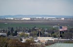 A hyperscale data center owned by Amazon can be seen on the outskirts of Hermiston, Ore., in April 2026.