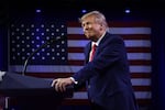 Former President Donald Trump addresses the annual Conservative Political Action Conference (CPAC) at Gaylord National Resort & Convention Center on March 4 in National Harbor, Md.