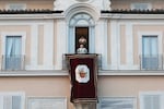 Benedict addresses the faithful for the last time upon arrival in Castel Gandolfo in 2013.