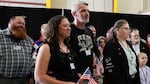 Afrikaner refugees from South Africa arrive, Monday, May 12, at Dulles International Airport in Dulles, Va.