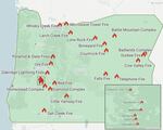 Active wildfires in Oregon as of Thursday evening.