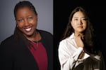 Nataki Garrett (left, photo by Christopher Briscoe), Scarlett Kim (right, photo by Kyu Sun Hong)